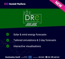 Destination Renewable Energy (DRE), a BEYOND/NOA-Labelled Service joins the DestinE Platform implemented by ECMWF, ESA and EUMETSAT